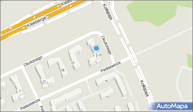 Białystok, Pietkiewicza Michała, 2, mapa Białegostoku