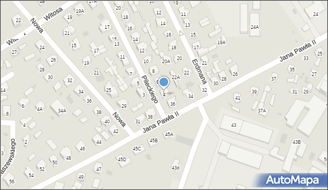 Bielsk Podlaski, Pileckiego Witolda, rtm., 4, mapa Bielsk Podlaski