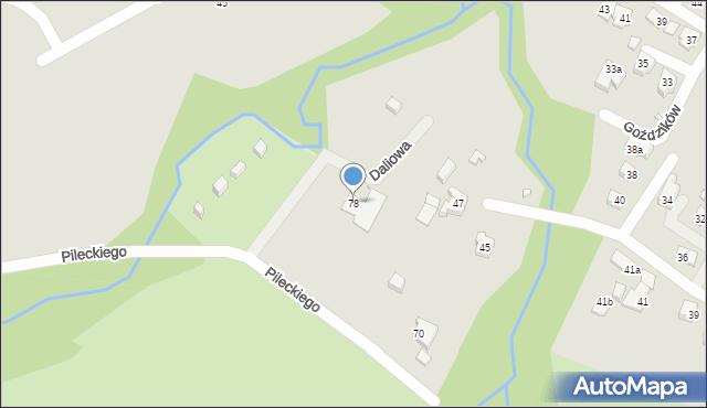 Bielsko-Biała, Pileckiego Witolda, rtm., 78, mapa Bielsko-Białej