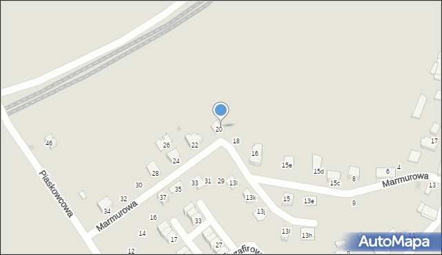 Bieruń, Piaskowcowa, 22, mapa Bieruń