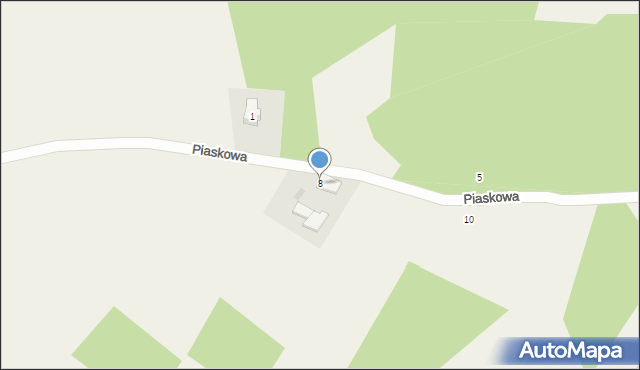 Bieszkowice, Piaskowa, 8, mapa Bieszkowice