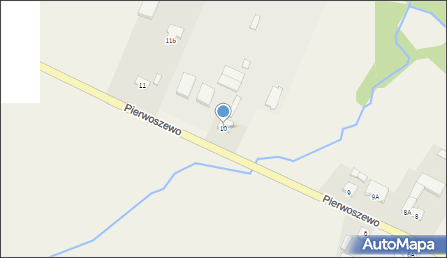 Biezdrowo, Pierwoszewo, 10, mapa Biezdrowo