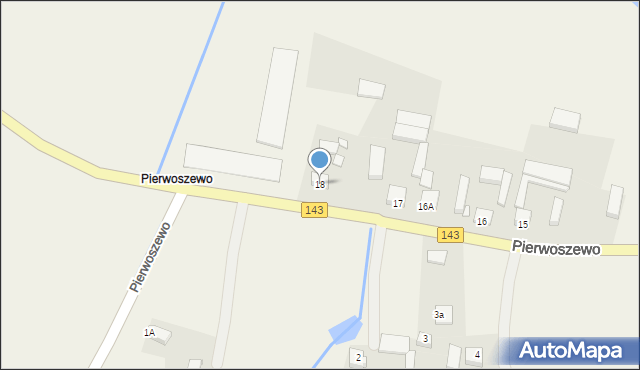 Biezdrowo, Pierwoszewo, 18, mapa Biezdrowo