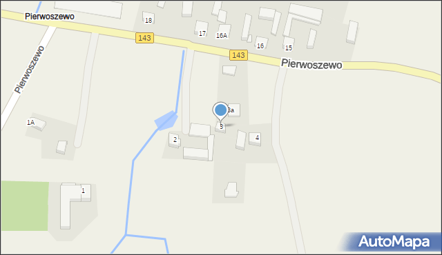 Biezdrowo, Pierwoszewo, 3, mapa Biezdrowo