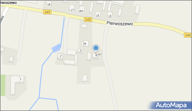 Biezdrowo, Pierwoszewo, 4, mapa Biezdrowo