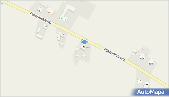 Biezdrowo, Pierwoszewo, 7A, mapa Biezdrowo