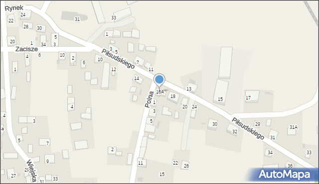 Biskupice, Piłsudskiego Józefa, marsz., 16A, mapa Biskupice