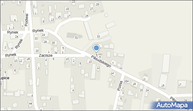 Biskupice, Piłsudskiego Józefa, marsz., 3, mapa Biskupice