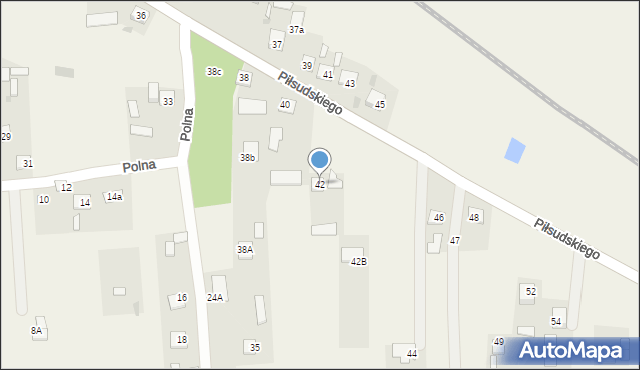 Biskupice, Piłsudskiego Józefa, marsz., 42, mapa Biskupice