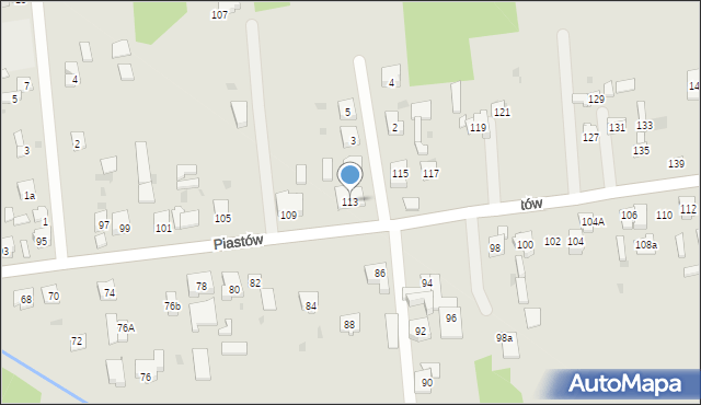 Blachownia, Piastów, 113, mapa Blachownia