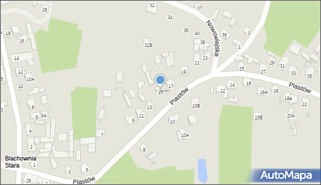 Blachownia, Piastów, 15, mapa Blachownia