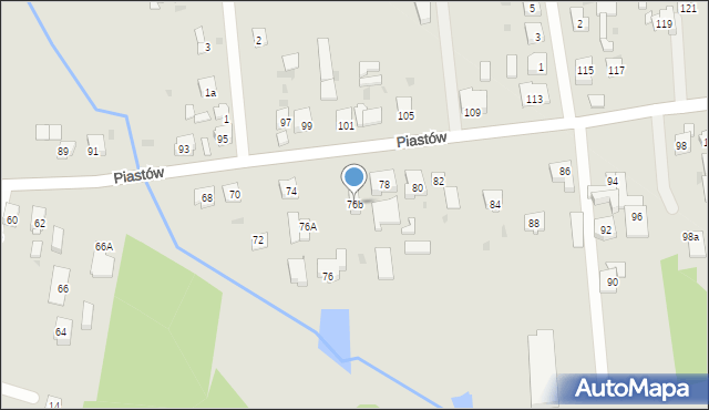 Blachownia, Piastów, 76b, mapa Blachownia