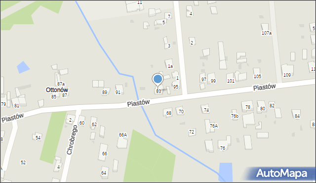 Blachownia, Piastów, 93, mapa Blachownia