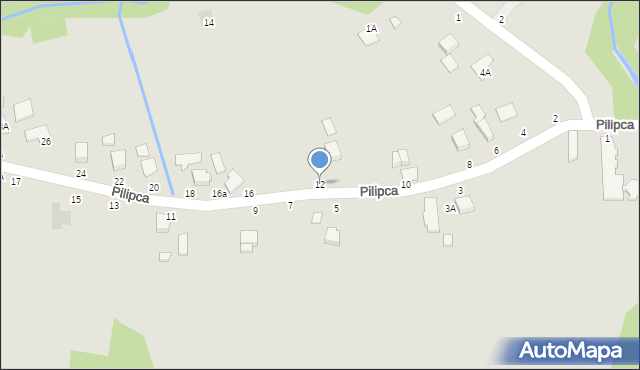 Błażowa, Pilipca Michała, ks., 12, mapa Błażowa