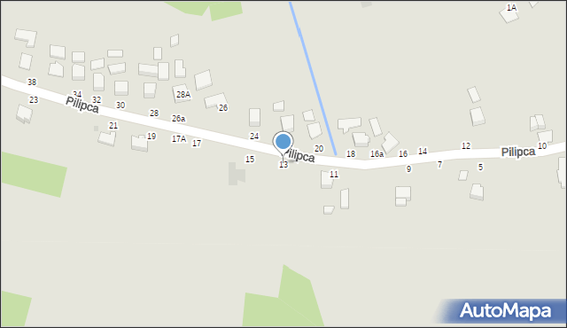 Błażowa, Pilipca Michała, ks., 13, mapa Błażowa