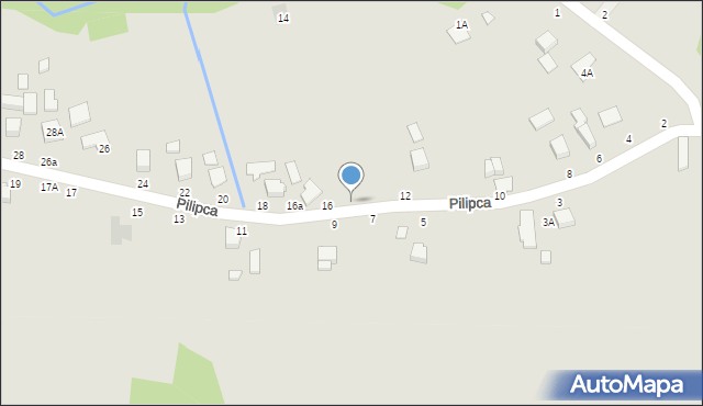 Błażowa, Pilipca Michała, ks., 14, mapa Błażowa