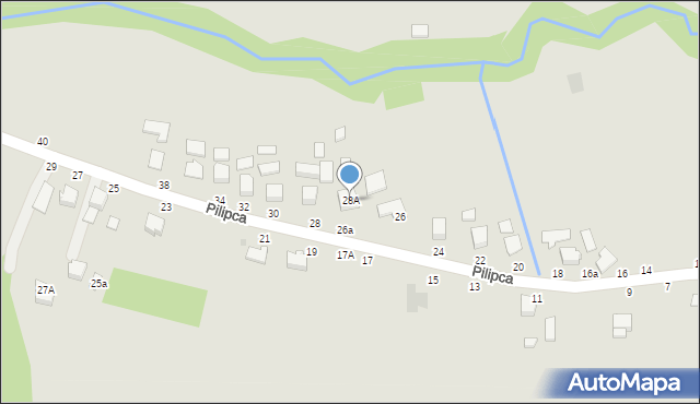 Błażowa, Pilipca Michała, ks., 28A, mapa Błażowa