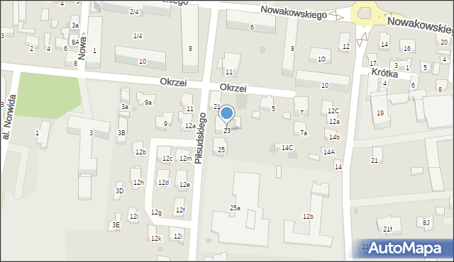 Błonie, Piłsudskiego Józefa, marsz., 23, mapa Błonie