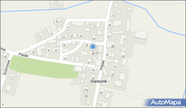 Bodzanowice, Piaski, 15, mapa Bodzanowice