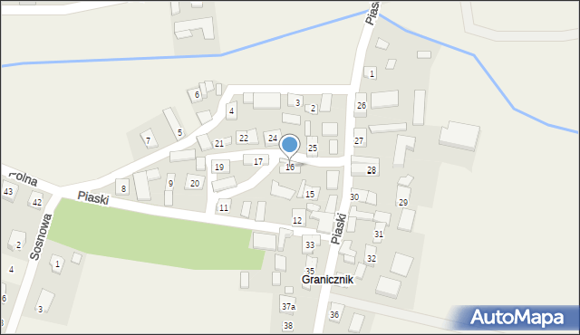 Bodzanowice, Piaski, 16, mapa Bodzanowice