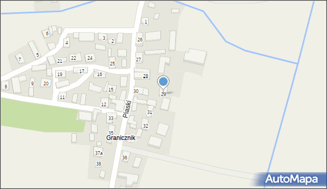 Bodzanowice, Piaski, 29, mapa Bodzanowice