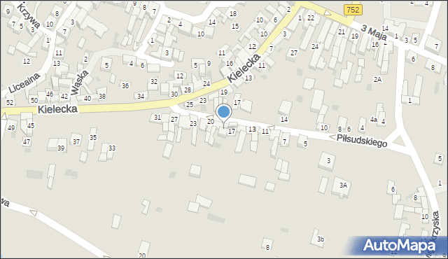 Bodzentyn, Piłsudskiego Józefa, marsz., 19, mapa Bodzentyn