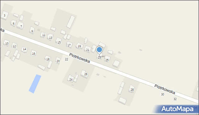 Bogdanów, Piotrkowska, 23, mapa Bogdanów