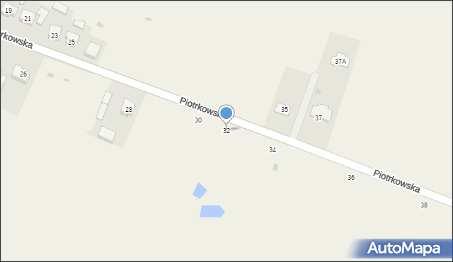 Bogdanów, Piotrkowska, 32, mapa Bogdanów