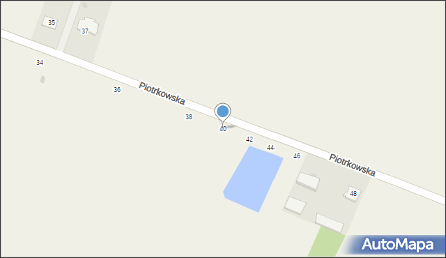 Bogdanów, Piotrkowska, 40, mapa Bogdanów