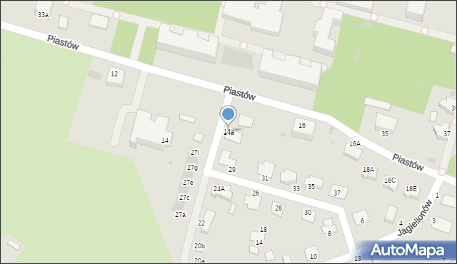 Bolesławiec, Piastów, 14a, mapa Bolesławca