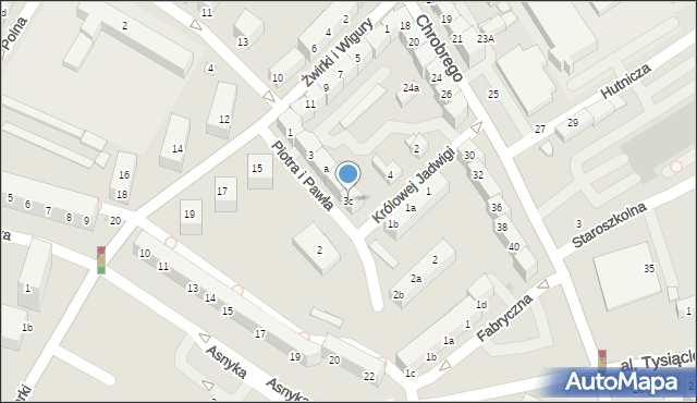 Bolesławiec, Piotra i Pawła, 3c, mapa Bolesławca