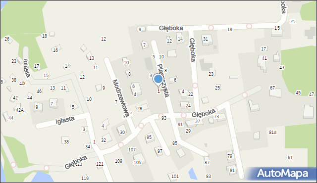 Borkowo, Piaszczysta, 1, mapa Borkowo