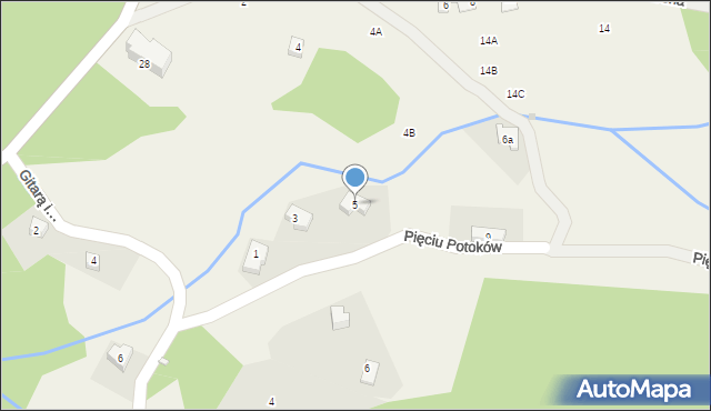 Borowice, Pięciu Potoków, 5, mapa Borowice