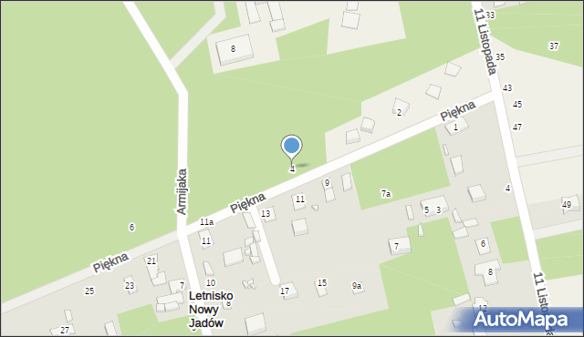 Borzymy, Piękna, 4, mapa Borzymy