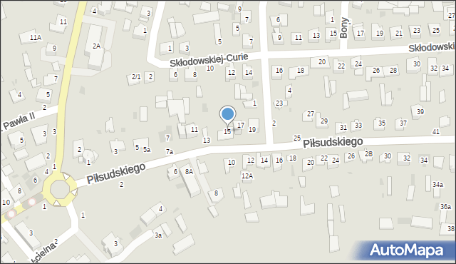 Brańsk, Piłsudskiego Józefa, marsz., 15, mapa Brańsk