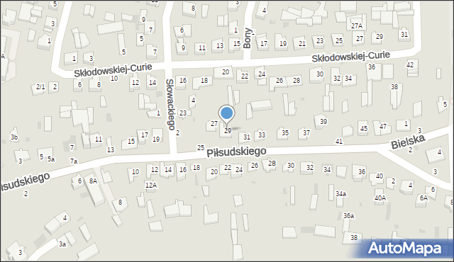 Brańsk, Piłsudskiego Józefa, marsz., 29, mapa Brańsk