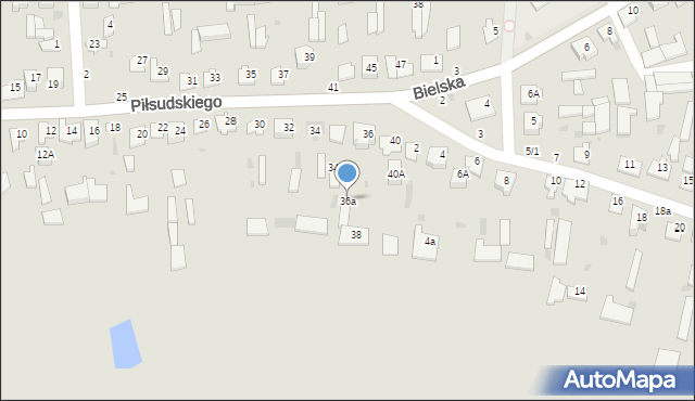 Brańsk, Piłsudskiego Józefa, marsz., 36a, mapa Brańsk