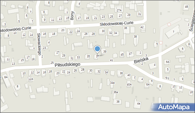 Brańsk, Piłsudskiego Józefa, marsz., 37, mapa Brańsk