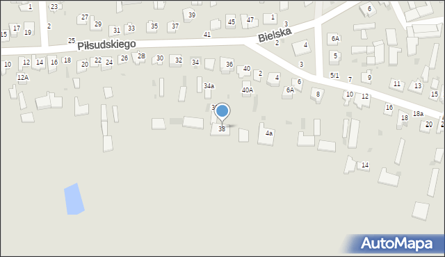 Brańsk, Piłsudskiego Józefa, marsz., 38, mapa Brańsk