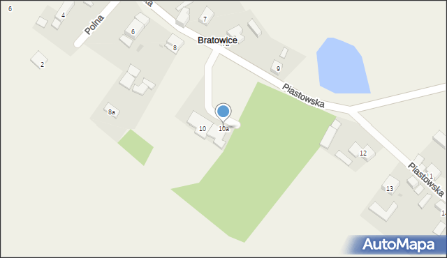 Bratowice, Piastowska, 10a, mapa Bratowice