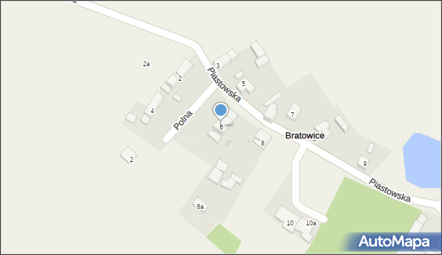 Bratowice, Piastowska, 6, mapa Bratowice