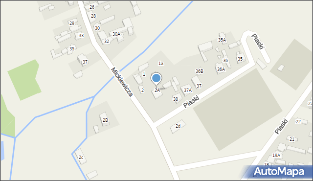 Brudzew, Piaski, 2A, mapa Brudzew