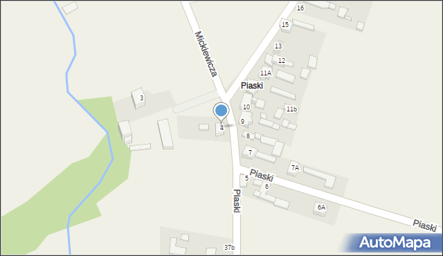 Brudzew, Piaski, 4, mapa Brudzew