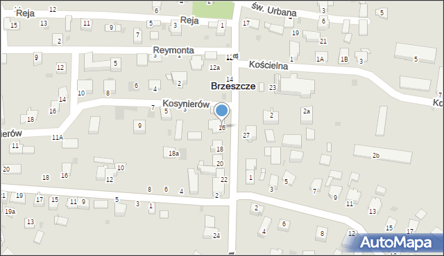 Brzeszcze, Piastowska, 16, mapa Brzeszcze