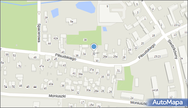 Brzeziny, Piłsudskiego Józefa, marsz., 32, mapa Brzeziny