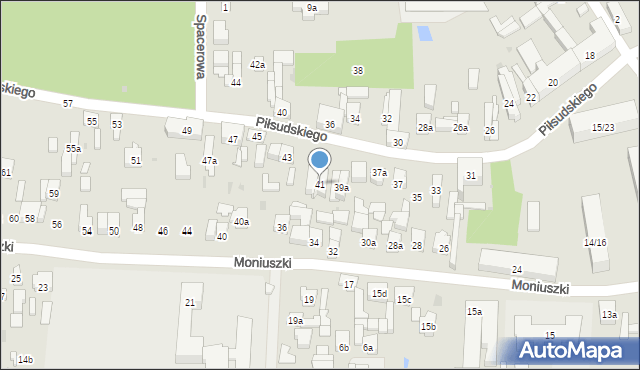 Brzeziny, Piłsudskiego Józefa, marsz., 41, mapa Brzeziny