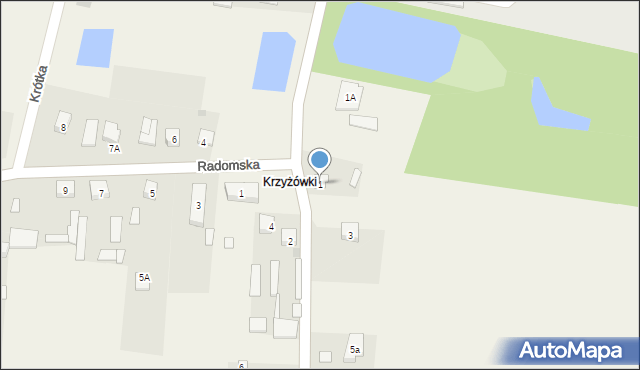 Brzóza, Pionkowska, 1, mapa Brzóza