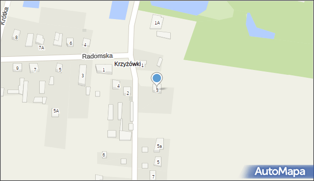 Brzóza, Pionkowska, 3, mapa Brzóza