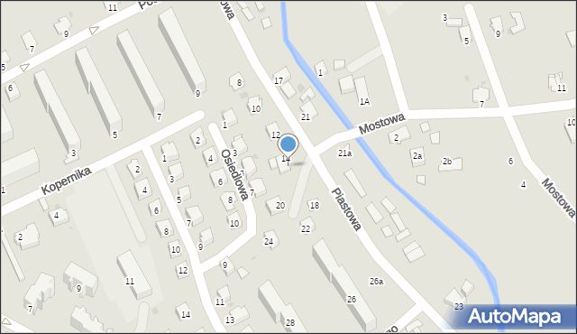 Brzozów, Piastowa, 16, mapa Brzozów