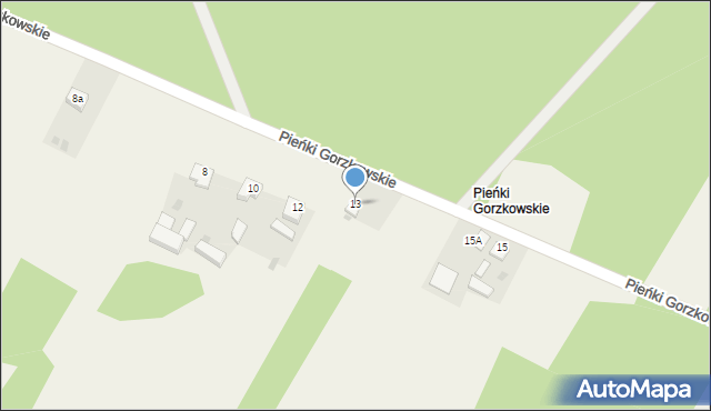 Bujniczki, Pieńki Gorzkowskie, 13, mapa Bujniczki